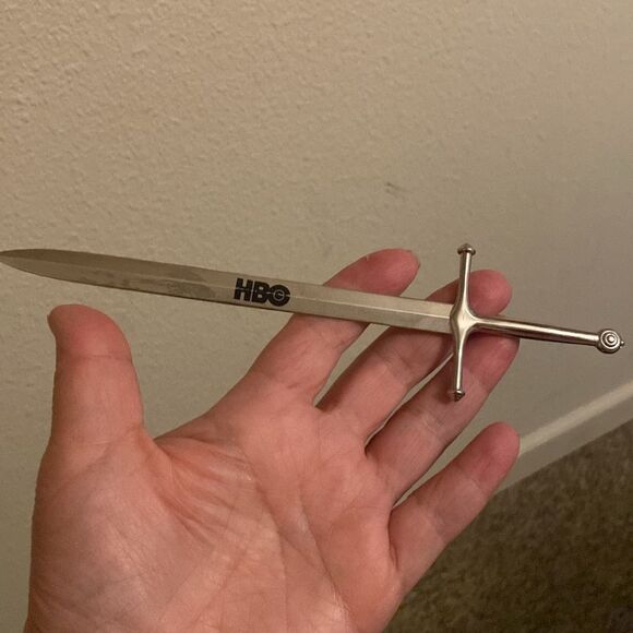 HBO GAME OF THRONES Tone Silver Sword Letter Opener - Picture 4 of 13